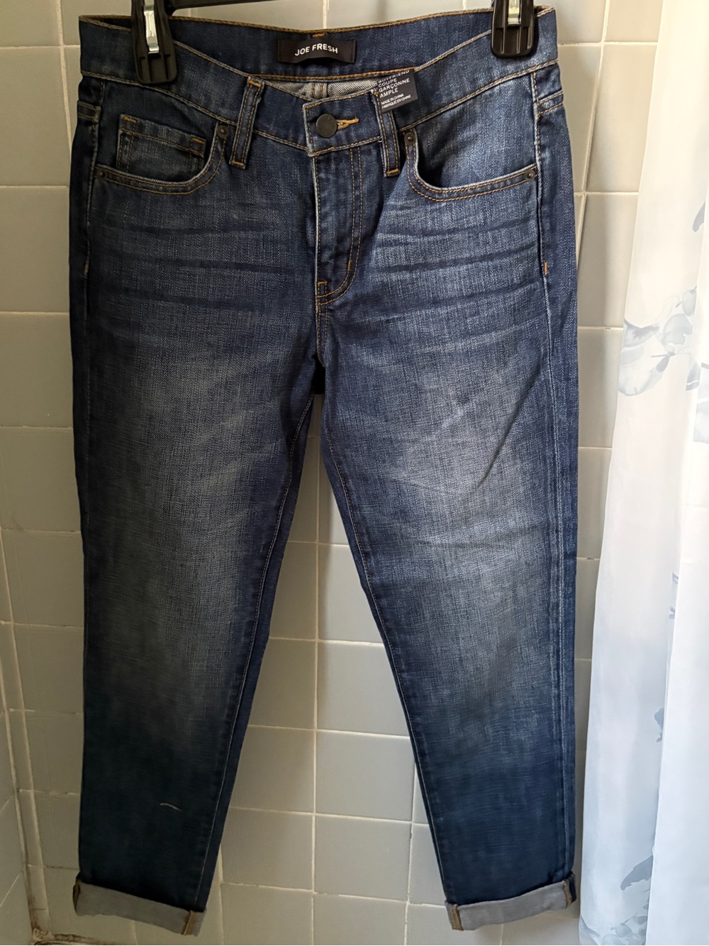 Joe Fresh Women's Dark Blue Boyfriend Jeans